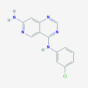 molecular formula C13H10ClN5 B8626315 4-N-(3-chlorophenyl)pyrido[4,3-d]pyrimidine-4,7-diamine 