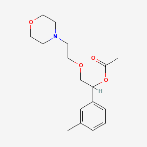 molecular formula C17H25NO4 B8626325 1-Acetoxy-1-(3-methylphenyl)-2-(2-(morpholin-4-yl)ethoxy)ethane CAS No. 131962-90-8