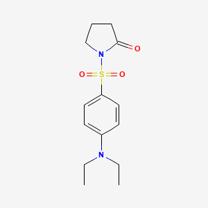 molecular formula C14H20N2O3S B8626336 2-Pyrrolidinone, 1-[[4-(diethylamino)phenyl]sulfonyl]- CAS No. 125393-02-4