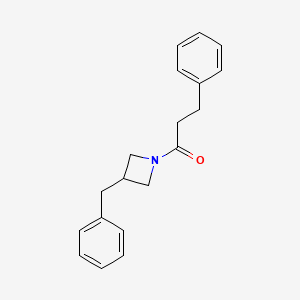 molecular formula C19H21NO B8626359 1-(3-Benzylazetidin-1-yl)-3-phenylpropan-1-one 