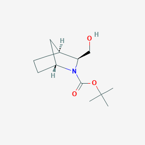 molecular formula C12H21NO3 B8626376 tert-butyl (1R,3S,4S)-3-(hydroxymethyl)-2-azabicyclo[2.2.1]heptane-2-carboxylate 