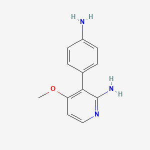 molecular formula C12H13N3O B8626390 3-(4-Aminophenyl)-4-methoxypyridin-2-amine 