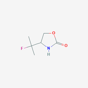 molecular formula C6H10FNO2 B8626424 4-(2-Fluoropropan-2-yl)oxazolidin-2-one 