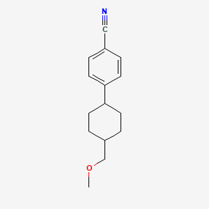 molecular formula C15H19NO B8626442 4-[4-(Methoxymethyl)cyclohexyl]benzonitrile CAS No. 87073-93-6