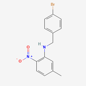 molecular formula C14H13BrN2O2 B8626445 (4-Bromo-benzyl)-(5-methyl-2-nitro-phenyl)-amine 