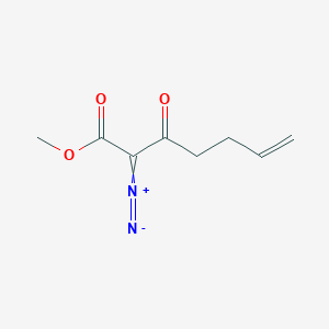 molecular formula C8H10N2O3 B8626458 2-Diazonio-1-methoxy-3-oxohepta-1,6-dien-1-olate CAS No. 62344-19-8
