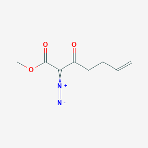 B8626458 2-Diazonio-1-methoxy-3-oxohepta-1,6-dien-1-olate CAS No. 62344-19-8