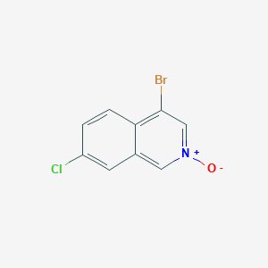 molecular formula C9H5BrClNO B8626486 4-Bromo-7-chloroisoquinoline 2-oxide CAS No. 953421-73-3