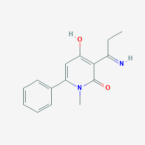 3-(1-Aminopropylidene)-1-methyl-6-phenylpyridine-2,4(1H,3H)-dione