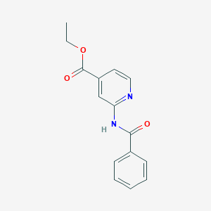 molecular formula C15H14N2O3 B8626559 Ethyl 2-benzamidoisonicotinate 