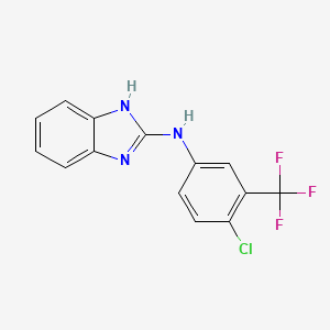molecular formula C14H9ClF3N3 B8626566 N-(Benzimidazol-2-yl)-4-chloro-3-(trifluoromethyl)aniline CAS No. 83318-24-5
