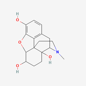 molecular formula C17H21NO4 B8626590 Morphinan-3,6,14-triol, 4,5-epoxy-17-methyl-, (5alpha,6alpha)- 