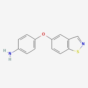 molecular formula C13H10N2OS B8626598 4-[(1,2-Benzothiazol-5-yl)oxy]aniline CAS No. 89721-65-3