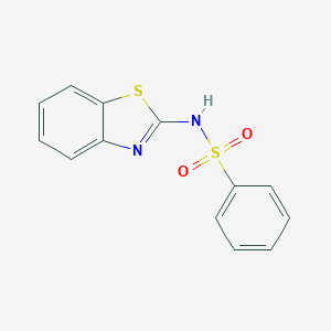 molecular formula C13H10N2O2S2 B086266 N-(1,3-苯并噻唑-2-基)苯磺酰胺 CAS No. 13068-60-5