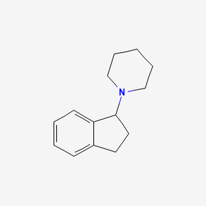 molecular formula C14H19N B8626616 1-(2,3-Dihydro-1H-inden-1-yl)piperidine CAS No. 62687-79-0