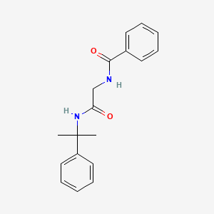 molecular formula C18H20N2O2 B8626635 N-{2-Oxo-2-[(2-phenylpropan-2-yl)amino]ethyl}benzamide CAS No. 104682-02-2