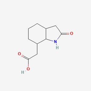 molecular formula C10H15NO3 B8626681 octahydro-2-oxo-1H-Indole-7-acetic acid 