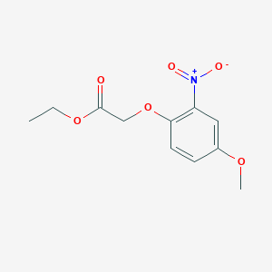 molecular formula C11H13NO6 B8626695 Ethyl 2-(4-methoxy-2-nitrophenoxy)acetate 