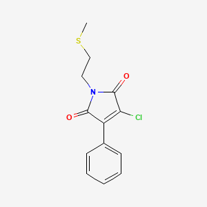 molecular formula C13H12ClNO2S B8626710 3-Chloro-1-[2-(methylsulfanyl)ethyl]-4-phenyl-1H-pyrrole-2,5-dione CAS No. 828932-19-0