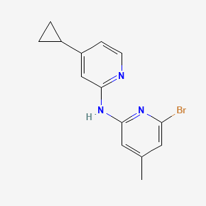 molecular formula C14H14BrN3 B8626727 6-Bromo-N-(4-cyclopropylpyridin-2-yl)-4-methylpyridin-2-amine 