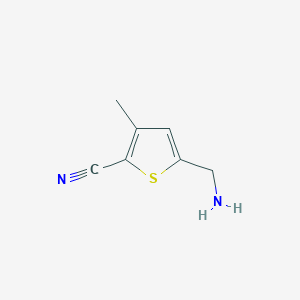 molecular formula C7H8N2S B8626775 5-Aminomethyl-3-methylthiophene-2-carbonitrile CAS No. 779310-89-3
