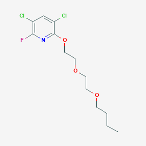 molecular formula C13H18Cl2FNO3 B8626803 2-[2-(2-Butoxyethoxy)ethoxy]-3,5-dichloro-6-fluoropyridine CAS No. 62271-12-9