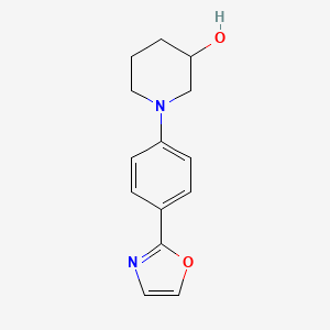 1-[4-(1,3-oxazol-2-yl)phenyl]piperidin-3-ol