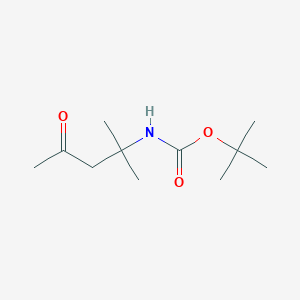 molecular formula C11H21NO3 B8626824 Tert-butyl (2-methyl-4-oxopentan-2-yl)carbamate 