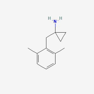 molecular formula C12H17N B8626829 1-(2,6-Dimethyl-benzyl)-cyclopropylamine 