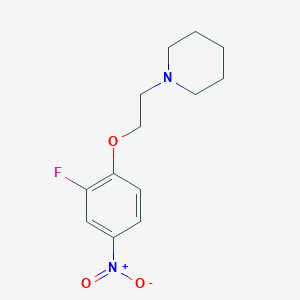 molecular formula C13H17FN2O3 B8626836 1-[2-(2-Fluoro-4-nitrophenoxy)ethyl]piperidine CAS No. 647858-40-0