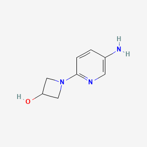 molecular formula C8H11N3O B8626847 1-(5-Aminopyridin-2-yl)azetidin-3-ol 