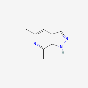 molecular formula C8H9N3 B8626856 5,7-dimethyl-1H-pyrazolo[3,4-c]pyridine 