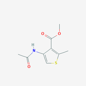 molecular formula C9H11NO3S B8626886 Methyl 4-(acetylamino)-2-methylthiophene-3-carboxylate CAS No. 637336-48-2