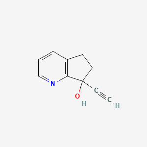 molecular formula C10H9NO B8626920 7-ethynyl-6,7-dihydro-5H-cyclopenta[b]pyridin-7-ol 