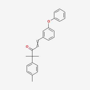 molecular formula C25H24O2 B8626921 4-Methyl-4-(4-methylphenyl)-1-(3-phenoxyphenyl)pent-1-en-3-one CAS No. 89765-10-6