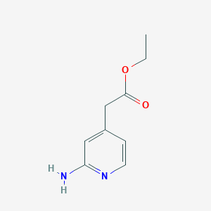 molecular formula C9H12N2O2 B8626933 Ethyl 2-(2-aminopyridin-4-yl)acetate 