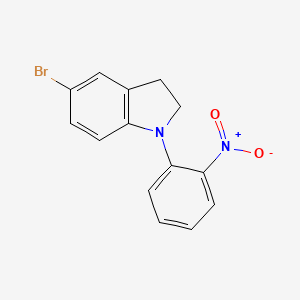 molecular formula C14H11BrN2O2 B8626965 5-Bromo-1-(2-nitrophenyl)-2,3-dihydro-1H-indole CAS No. 96014-84-5