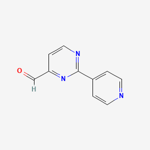 molecular formula C10H7N3O B8626976 2-Pyridin-4-YL-pyrimidine-4-carbaldehyde 