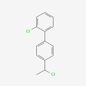 molecular formula C14H12Cl2 B8626992 1-(2'-Chloro-4-biphenylyl)-1-chloro-ethane CAS No. 53588-06-0