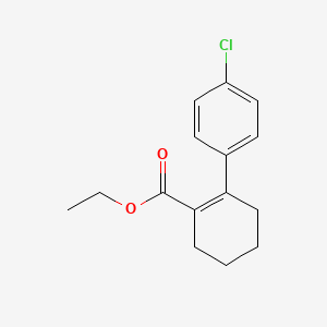 molecular formula C15H17ClO2 B8627022 Ethyl 2-(4-chlorophenyl)cyclohex-1-enecarboxylate 