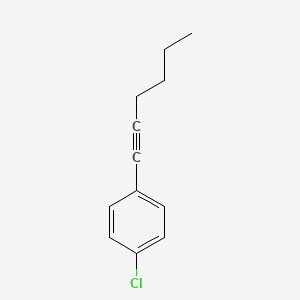 molecular formula C12H13Cl B8627037 1-Chloro-4-(1-hexynyl)benzene 