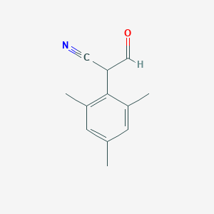 molecular formula C12H13NO B8627041 3-Oxo-2-(2,4,6-trimethyl-phenyl)-propionitrile 