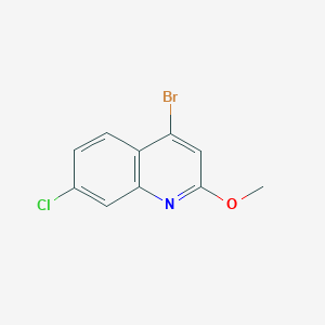 molecular formula C10H7BrClNO B8627074 4-Bromo-7-chloro-2-methoxyquinoline CAS No. 1215767-82-0