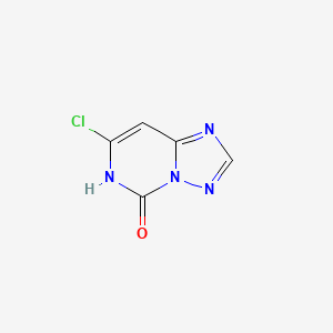 molecular formula C5H3ClN4O B8627138 7-Chloro-s-triazolo[1,5-c]pyrimidin-5-(1H)-one CAS No. 883738-15-6