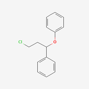 molecular formula C15H15ClO B8627192 (3-Chloro-1-phenoxypropyl)benzene CAS No. 21763-01-9