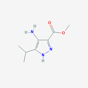 molecular formula C8H13N3O2 B8627243 Methyl 4-amino-5-isopropylpyrazol-3-carboxylate 