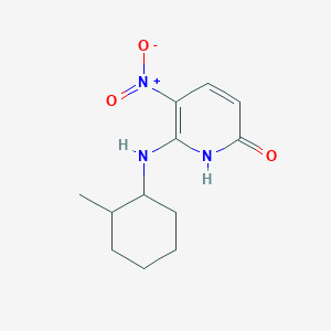 molecular formula C12H17N3O3 B8627256 6-(2-Methylcyclohexylamino)-5-nitropyridin-2-ol 