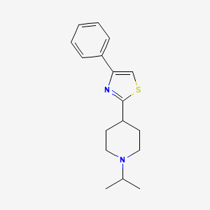 molecular formula C17H22N2S B8627281 4-(4-Phenyl-1,3-thiazol-2-yl)-1-(propan-2-yl)piperidine CAS No. 926890-75-7