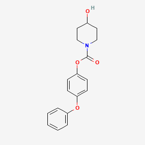 molecular formula C18H19NO4 B8627313 (4-Phenoxyphenyl) 4-hydroxypiperidine-1-carboxylate 