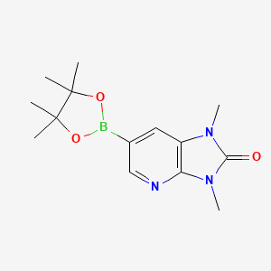 molecular formula C14H20BN3O3 B8627330 1,3-Dimethyl-6-(4,4,5,5-tetramethyl-[1,3,2]dioxaborolan-2-yl)-1,3-dihydro-imidazo[4,5-b]pyridin-2-one 